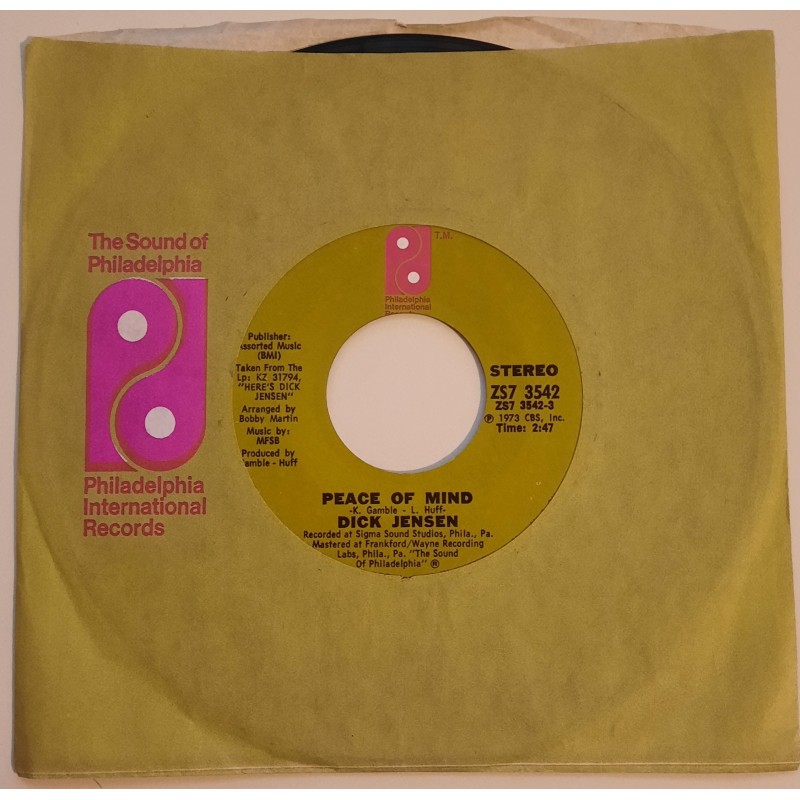 Dick Jensen - Peace of mind (promo, funk)