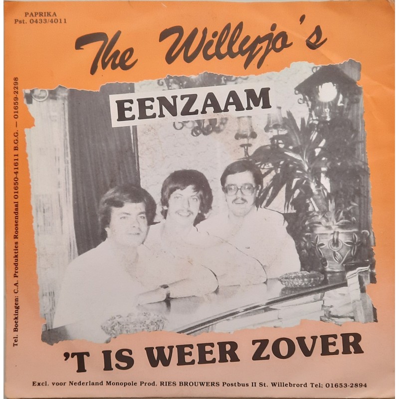 The Willyjo's - Eenzaam / 't is weer zover